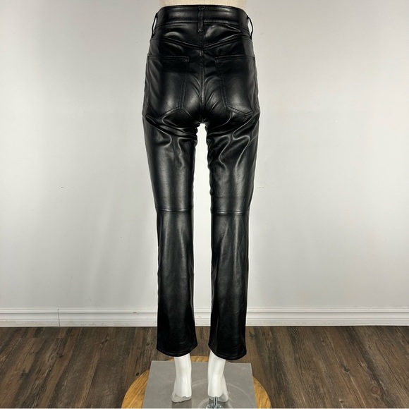 ❤️ NWT GAP High Rise Vegan Leather Vintage Slim Pant Black Size 27 - Picture 5 of 11